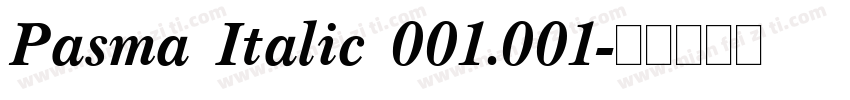 Pasma Italic 001.001字体转换